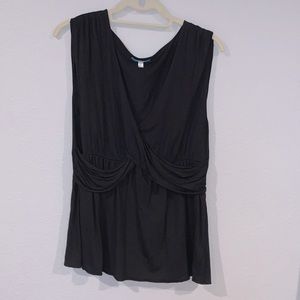 Anthropologie Leifnotes black criss cross top Sz M